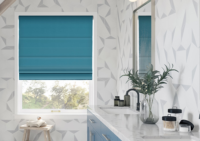 Kyoto Faux Silk, Azure - Twist&Fit Roman Blind - Image 3